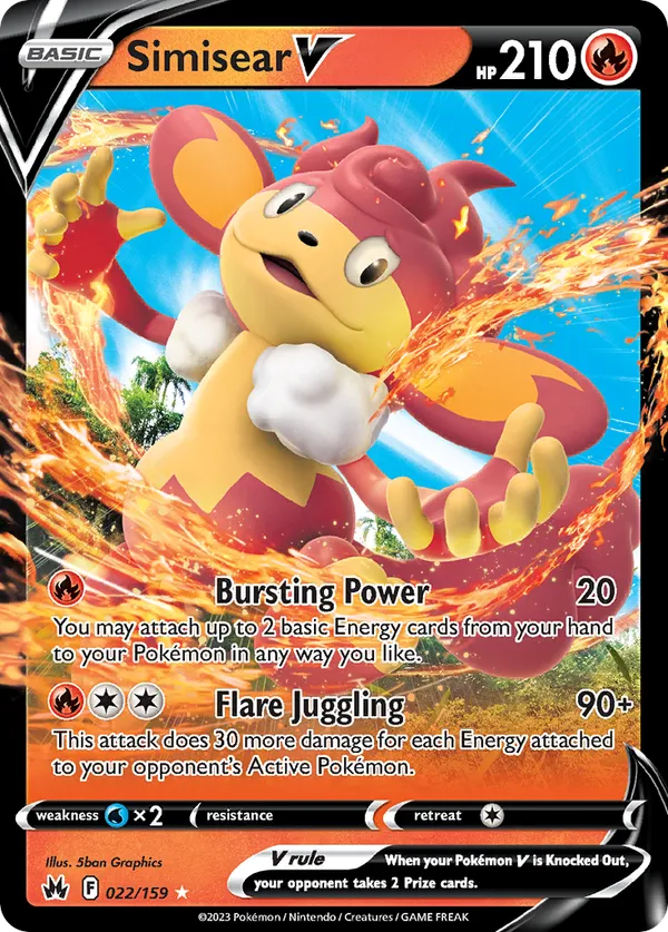 Simisear V card 22 from Crown Zenith, an example of the V class tier