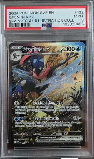 Greninja ex Special Illustration Collection PSA MINT 9 in a PSA 9 holder